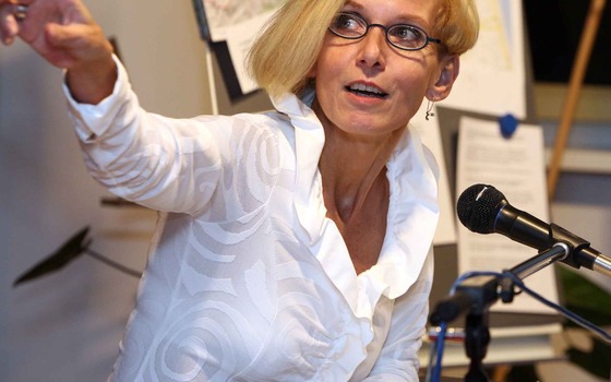 Kriminalautorin Franziska Steinhauer ist im Museum Schloss Doberlug zu Gast. , Foto: Michael Helbig, Lizenz: Michael Helbig